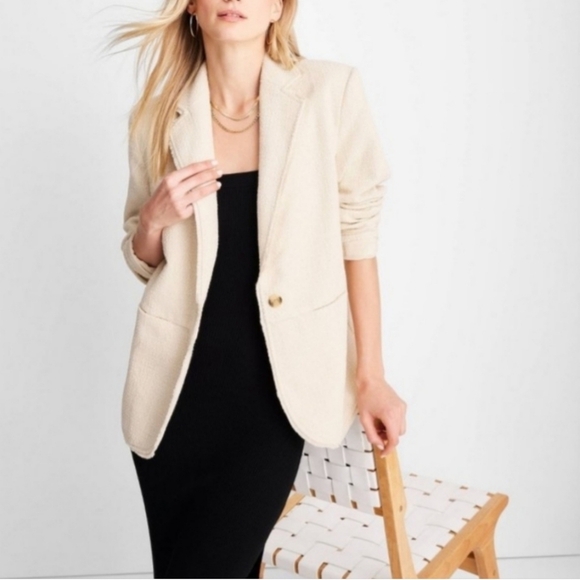 Cream Blazer for Women - Picture 5 of 13